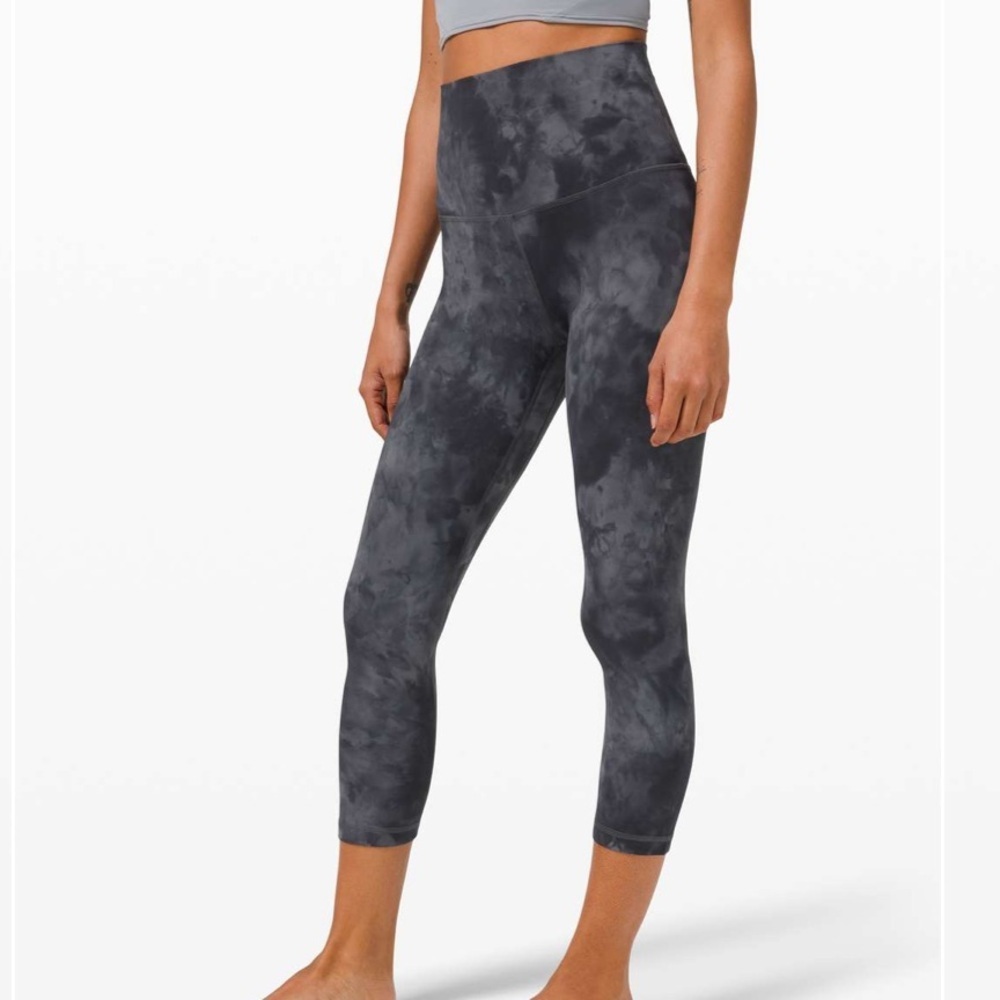 Lululemon Align Super High Rise Crop 21” Diamond Dye Grey Size 6 Nulu - Picture 8 of 8